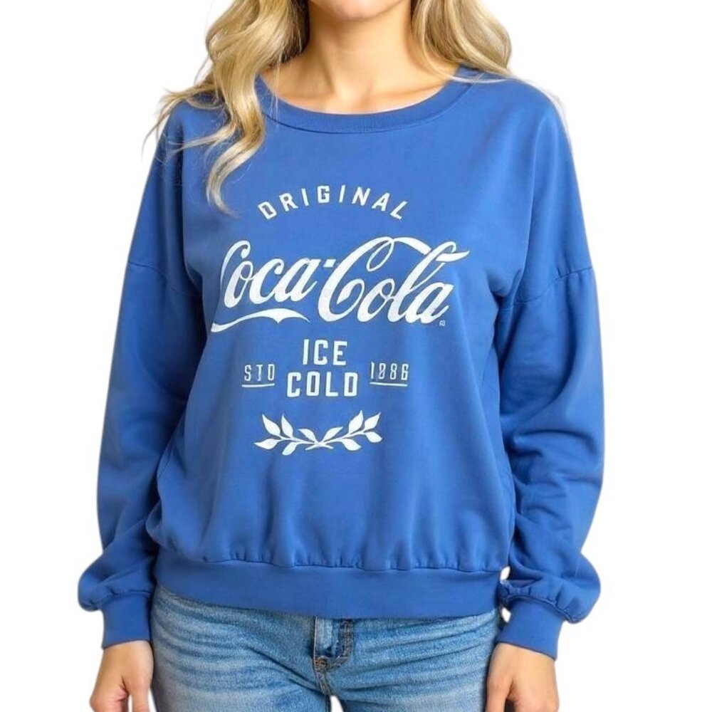Wildfox Coca-Cola Sweatshirt Dutch Blue Size Medium